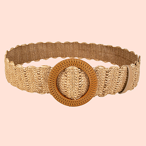 

Women's Waist Belt Tea Party Festival Khaki Belt Solid Color