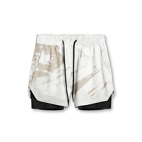 

Men's Casual / Sporty Sports Outdoor Sports Casual Sports Sweatpants Shorts Pants Solid Colored Short Print White Blushing Pink Khaki Green Beige