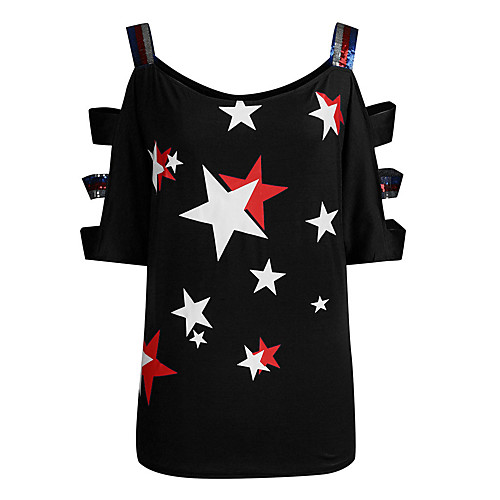 

Women's Plus Size Tops T shirt Pattern Sleeveless Straped Red lips Black lips Blue lips Big Size L XL XXL 3XL 4XL