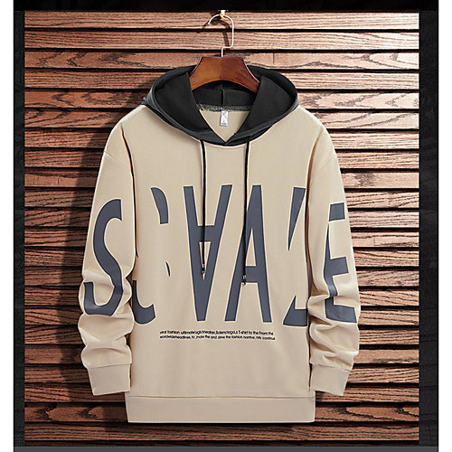 

Men's Pullover Hoodie Sweatshirt Letter Hooded Casual Hoodies Sweatshirts Long Sleeve Gray Black Red