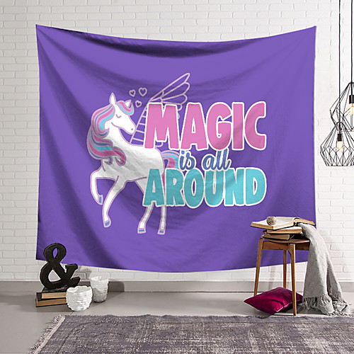 

Unicorn Wall Tapestry Art Decor Blanket Curtain Hanging Home Bedroom Living Room Decoration Polyester