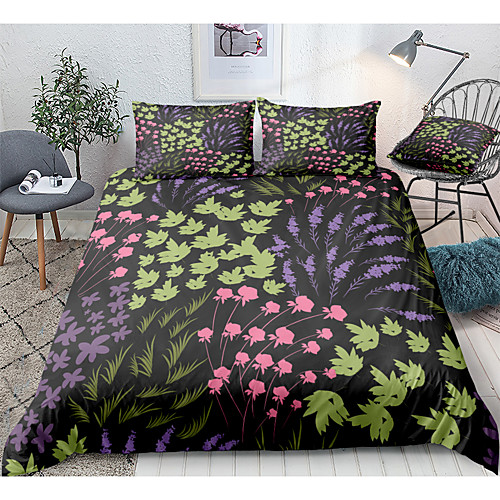 

Duvet Cover Sets 3 Piece Rayon / Polyester 3D Rainbow Reactive Print Bohemian Style