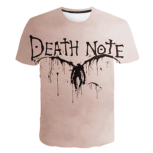 

Inspired by Death Note Cosplay Anime Cartoon 100% Polyester 3D Harajuku Graphic Kawaii T-shirt For Women's / Men's