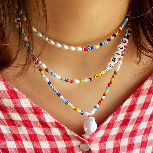 

Women's Jewelry Set Beads Colorful Fashion Holiday Folk Style Boho Imitation Pearl Earrings Jewelry 1# / 2# / 3# For Street Gift Prom Beach Festival