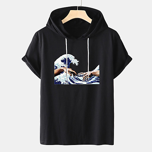 

Men's Unisex Tee T shirt Hot Stamping Graphic Prints Spray Plus Size Short Sleeve Casual Tops Cotton Basic Designer Big and Tall White Black Orange