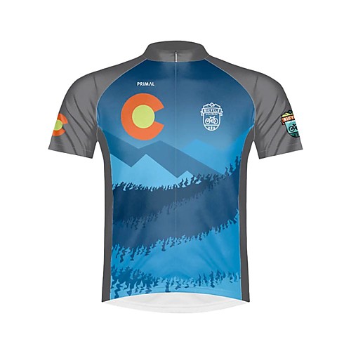 

21Grams Women's Short Sleeve Cycling Jersey Summer Spandex Polyester Black / Blue Bike Jersey Top Mountain Bike MTB Road Bike Cycling Quick Dry Breathable Back Pocket Sports Clothing Apparel