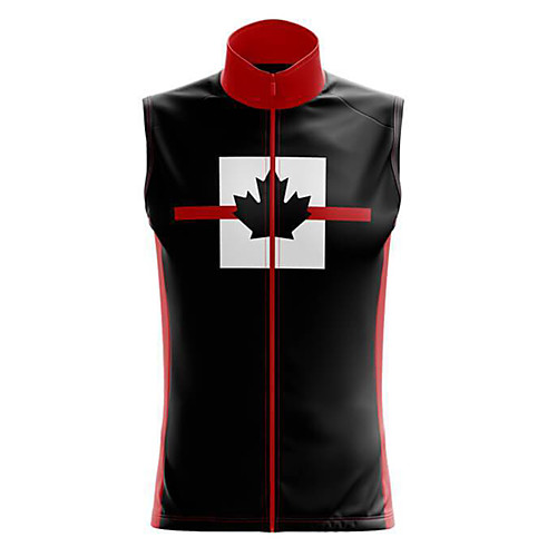 

21Grams Women's Sleeveless Cycling Jersey Summer Spandex Polyester Black Canada National Flag Bike Top Mountain Bike MTB Road Bike Cycling Quick Dry Moisture Wicking Breathable Sports Clothing Apparel