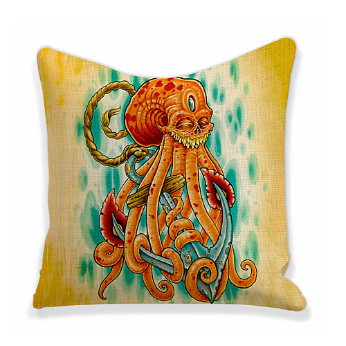 

Octopus Double Side Cushion Cover 1PC Soft Decorative Square Throw Pillow Cover Cushion Case Pillowcase for Bedroom Livingroom Superior Quality Machine Washable Outdoor Cushion for Sofa Couch Bed Chair