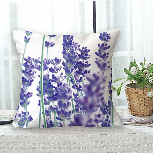 

Lavender Double Side Cushion Cover 1PC Soft Throw Pillow Cover Cushion Case Pillowcase for Bedroom Livingroom Superior Quality Machine Washable Outdoor Cushion for Sofa Couch Bed Chair