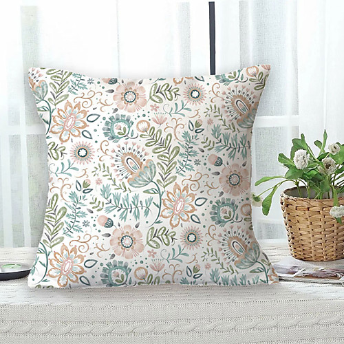 

Garden Floral Double Side Cushion Cover 1PC Soft Throw Pillow Cover Cushion Case Pillowcase for Sofa Bedroom Livingroom Superior Quality Machine Washable Outdoor Cushion for Sofa Couch Bed Chair