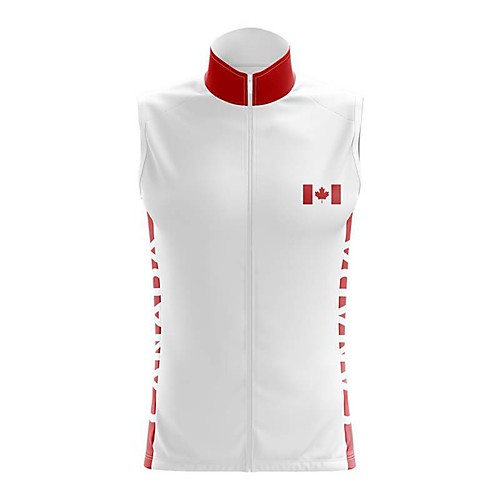 

21Grams Women's Sleeveless Cycling Jersey Summer Spandex White Canada Bike Top Mountain Bike MTB Road Bike Cycling Quick Dry Moisture Wicking Sports Clothing Apparel / Stretchy / Athleisure