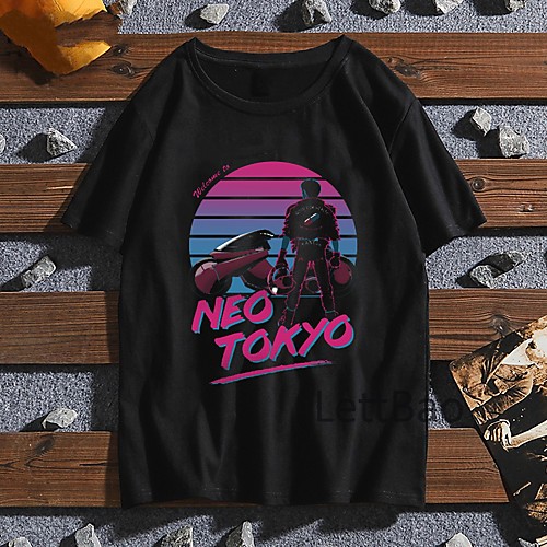 

Inspired by Akira Cosplay Anime Cartoon Polyester / Cotton Blend Print Harajuku Graphic Kawaii T-shirt For Women's / Men's