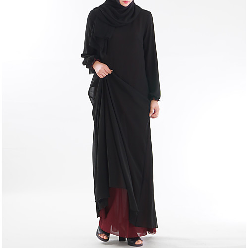 

Arabian Adults Women's Cosplay Abaya Dress Arabian Dress For Party Halloween Polyster Solid Color Halloween Carnival Masquerade Dress