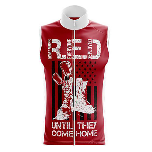 

21Grams Women's Sleeveless Cycling Jersey Summer Spandex Red USA Bike Top Mountain Bike MTB Road Bike Cycling Quick Dry Moisture Wicking Sports Clothing Apparel / Stretchy / Athleisure
