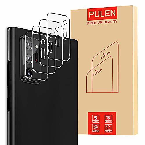 

(4-packs) pulen for samsung galaxy note 20 ultra camera lens protector,hd clear scratch resistant bubble free anti-fingerprints 9h hardness tempered glass for galaxy note 20 plus/ultra