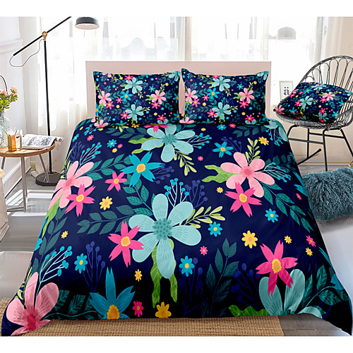 

Duvet Cover Sets 3 Piece Rayon / Polyester 3D Rainbow Reactive Print Bohemian Style