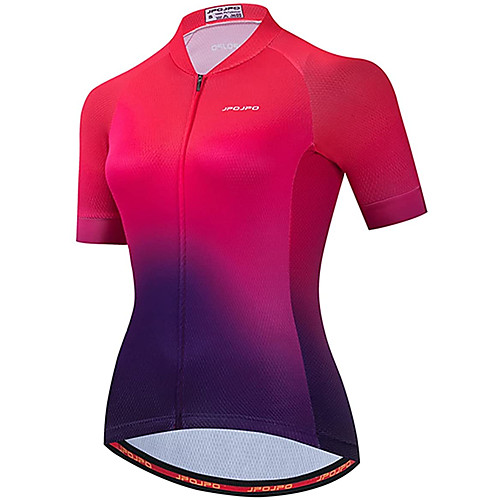 

21Grams Women's Short Sleeve Cycling Jersey Summer Spandex Red Gradient Bike Top Mountain Bike MTB Road Bike Cycling Sports Clothing Apparel / Stretchy / Athleisure