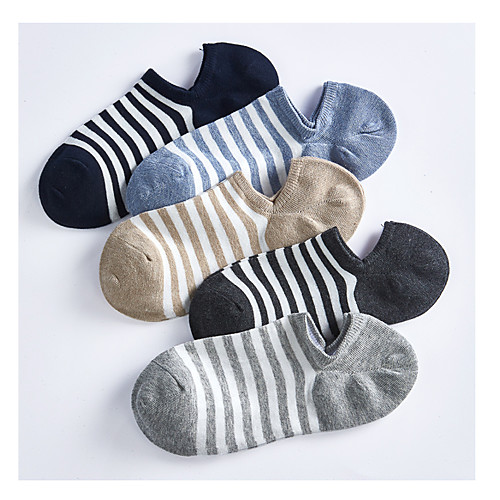 

Men's Socks Fashion Socks Thin Daily Light Blue 5 Pairs