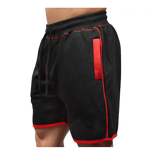 

Men's Casual Sports Sports Casual Sports Shorts Pants Plain Knee Length Patchwork Blue Army Green Light gray Black Red