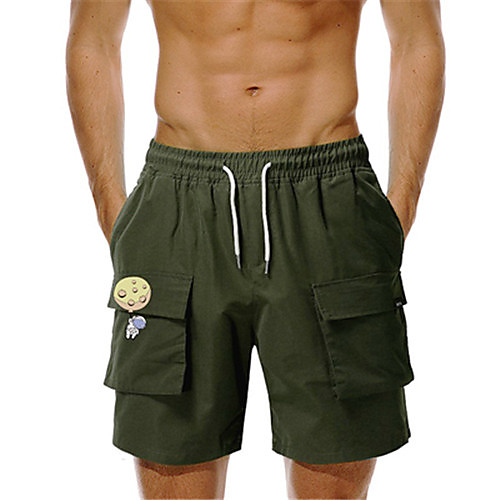 

Men's Casual Casual Daily Shorts Pants Graphic ArmyGreen Black