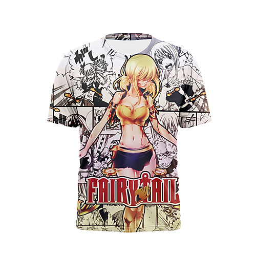 

Inspired by Fairy Tail Cosplay Anime Cartoon 100% Polyester Print 3D Harajuku Graphic T-shirt For Women's / Men's