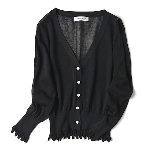 

Women's Cardigan Long Sleeve Sweater Cardigans V Neck Purple Yellow Blushing Pink