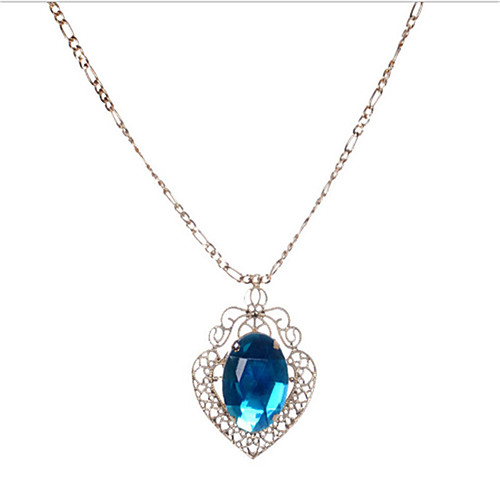 

Women's Synthetic Sapphire Pendant Necklace Classic Heart Fashion Alloy Blue 505 cm Necklace Jewelry 1pc For Anniversary Street Birthday Party Festival