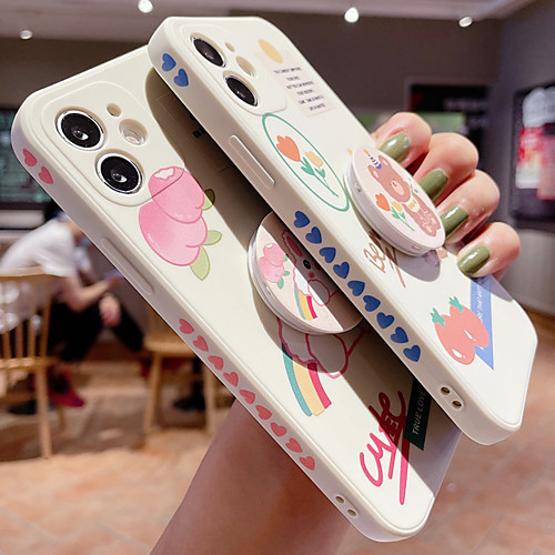 

Phone Case For Apple Back Cover iPhone 12 Pro Max 11 SE 2020 X XR XS Max 8 7 Shockproof Dustproof with Stand Cartoon TPU