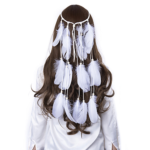 

lureme Hippie Feather Headband for Women-Indian Headwear Costume Headdress Feather Hair Accessories (hb000010-8)
