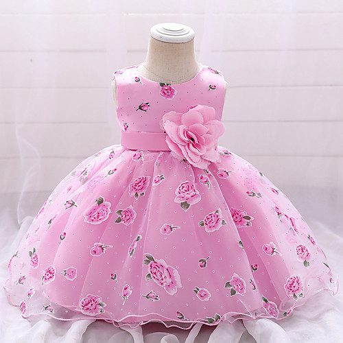 

Princess Dress Party Costume Flower Girl Dress Girls' Movie Cosplay Christmas New Year's Purple Pink White Dress Christmas Halloween Children's Day Polyester / Cotton