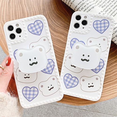 

Phone Case For Apple Back Cover iPhone 12 Pro Max 11 SE 2020 X XR XS Max 8 7 Shockproof Dustproof with Stand Cartoon TPU