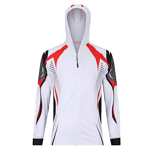 

CAWANFLY Men's Hoodie Jacket Fishing Jacket Outdoor Long Sleeve UPF50 UV Protection Quick Dry Waterproof Zipper Lightweight Jacket Top Autumn / Fall Spring Summer Athleisure Fishing Camping & Hiking