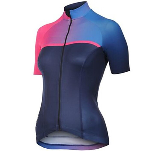 

CAWANFLY Women's Short Sleeve Cycling Jersey Summer RedBlue Bike Tracksuit Jersey Top Road Bike Cycling Quick Dry Sports Clothing Apparel / Micro-elastic