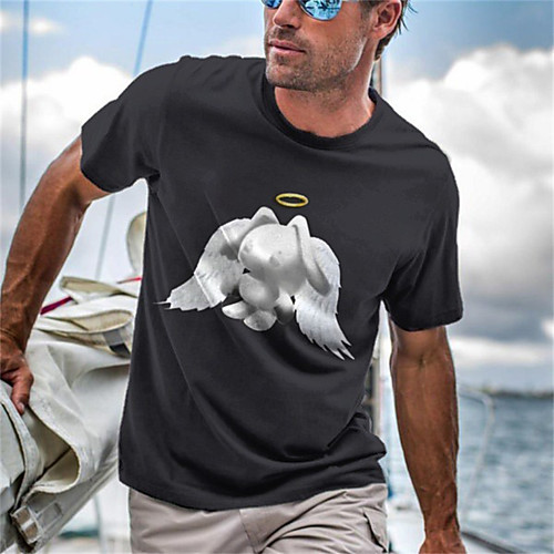 

Men's Unisex Tee T shirt Shirt Hot Stamping Graphic Prints Bear Toy Bear Short Sleeve Casual Tops Cotton Basic Fashion Designer Big and Tall White Black Beige
