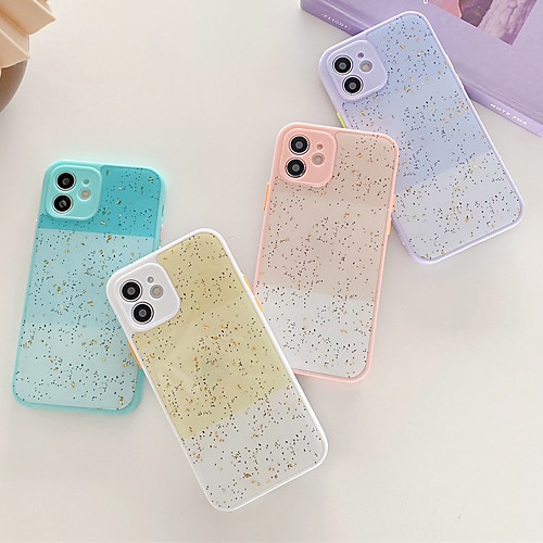 

Phone Case For Apple Back Cover iPhone 12 Pro Max 11 SE 2020 X XR XS Max 8 7 Shockproof Dustproof Color Gradient Glitter Shine TPU