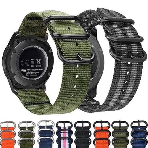 

Smart Watch Band for TicWatch Samsung Galaxy 1 pcs Sport Band Weave Bracelet Nylon Canvas Replacement Wrist Strap for Samsung Galaxy Watch 46mm Samsung Galaxy Watch 42mm Samsung Galaxy Active