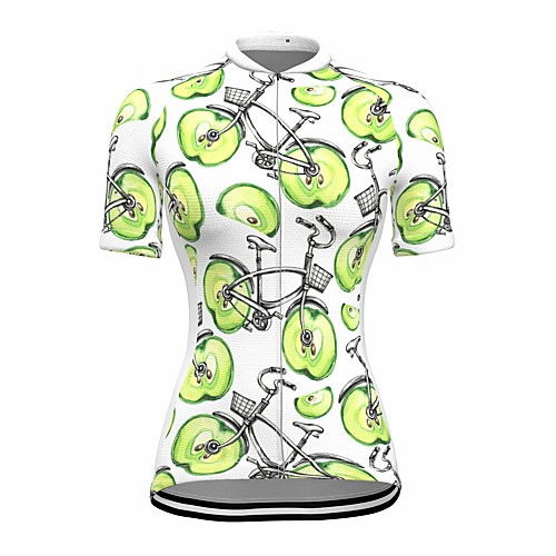 

21Grams Women's Short Sleeve Cycling Jersey Summer Spandex Green Fruit Bike Top Mountain Bike MTB Road Bike Cycling Quick Dry Moisture Wicking Sports Clothing Apparel / Stretchy / Athleisure