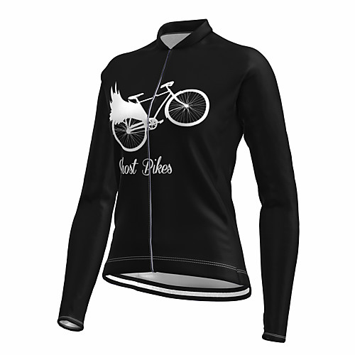 

21Grams Women's Long Sleeve Cycling Jersey Spandex Black Bike Top Mountain Bike MTB Road Bike Cycling Quick Dry Moisture Wicking Sports Clothing Apparel / Stretchy / Athleisure