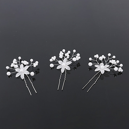 

korean version of floral bridal headgear, pearl-studded hairpin, wedding hairpin, u-shaped sweet pearl hairpin, female taobao hot