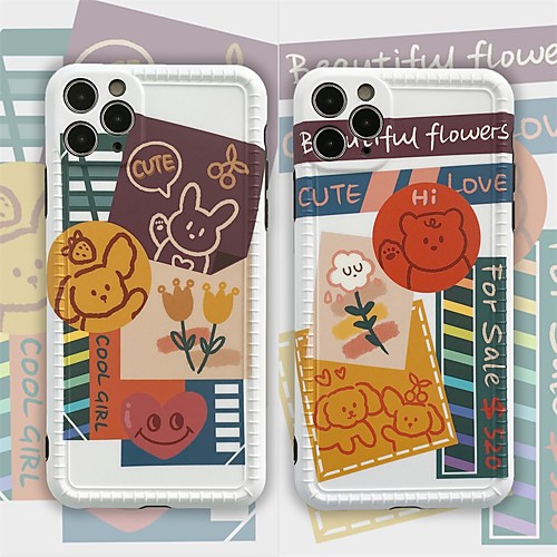 

Phone Case For Apple Back Cover iPhone 11 Pro Max SE 2020 X XR XS Max 8 7 Shockproof Dustproof Cartoon TPU