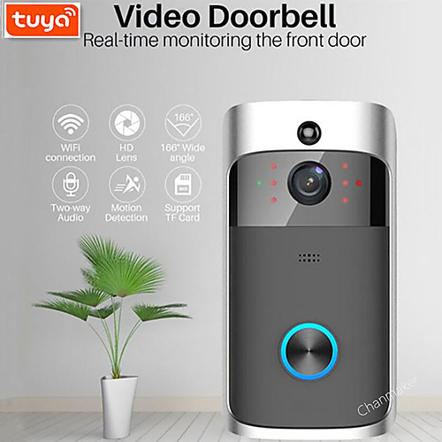 

WiFi Video Doorbells Smart Security Doorbell Camera with Motion Detect Two-way Intercom support View