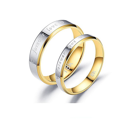 

Men Women Couple Rings Mixed Color Titanium Steel Letter Stylish Simple Unique Design 1pc 6 7 8 9 10 / Couple's