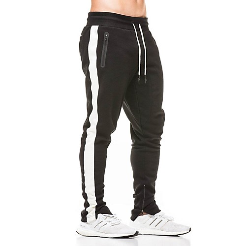 

Men's Athleisure Sports Outdoor Sports Casual Sports Pants Sweatpants Pants Letter Full Length Print 1 2 White Black