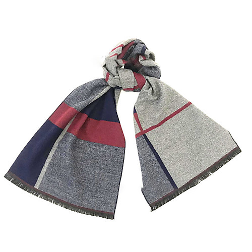 

Men's Rectangle Scarf Family Gathering As Per Picture Scarf Lattice