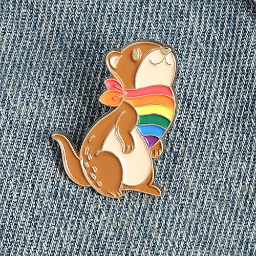 

Brooches Geometrical Cartoon Cartoon Korean Cute Brooch Jewelry Brown For Daily Wear Party & Evening Valentine's Day Festival