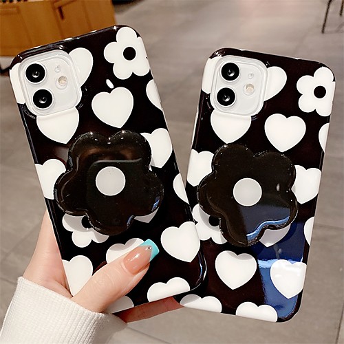 

Phone Case For Apple Back Cover iPhone 12 Pro Max 11 SE 2020 X XR XS Max 8 7 Shockproof Dustproof with Stand Geometric Pattern TPU