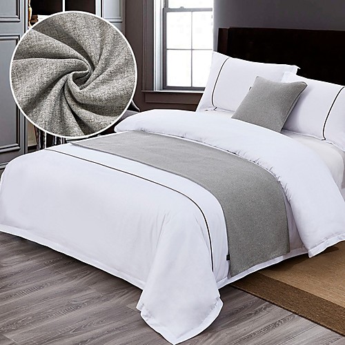 

Bed Runner Home Bedding Pure Color Simple Hotel Bed Flag Home Bedroom Bed Scarf
