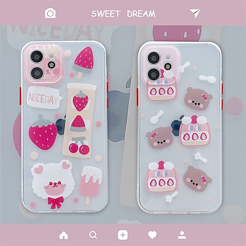 

Phone Case For Apple Back Cover iPhone 12 Pro Max 11 SE 2020 X XR XS Max 8 7 Shockproof Dustproof Cartoon TPU
