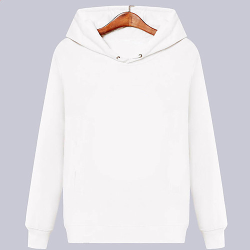 

Women's Plus Size Tops Hoodie Sweatshirt Plain Pocket Long Sleeve V Neck Basic Fall Winter Yellow Blushing Pink Gray Big Size L XL XXL 3XL 4XL / Velvet