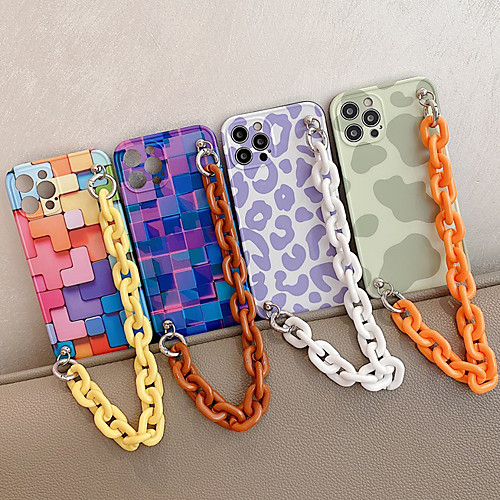 

Phone Case For Apple Back Cover iPhone 12 Pro Max 11 SE 2020 X XR XS Max 8 7 Shockproof Dustproof Geometric Pattern TPU